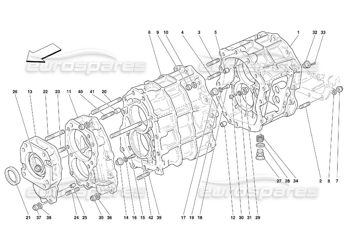 Ferrari 456 M GT/M GTA Getriebe – Nicht für 456M GTA Teilediagramm