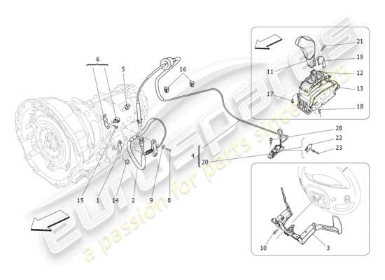 a part diagram from the Maserati Ghibli (2017 onwards) parts catalogue