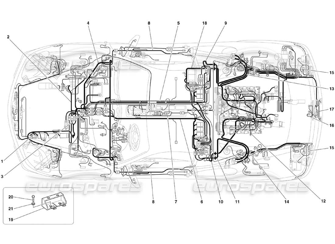 Ferrari 360 Challenge Stradale Elektrisches System Teildiagramm