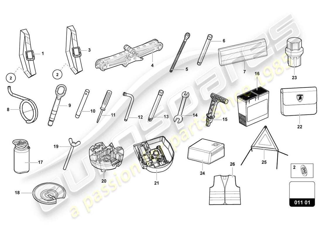 Part diagram containing part number 8R0012115A