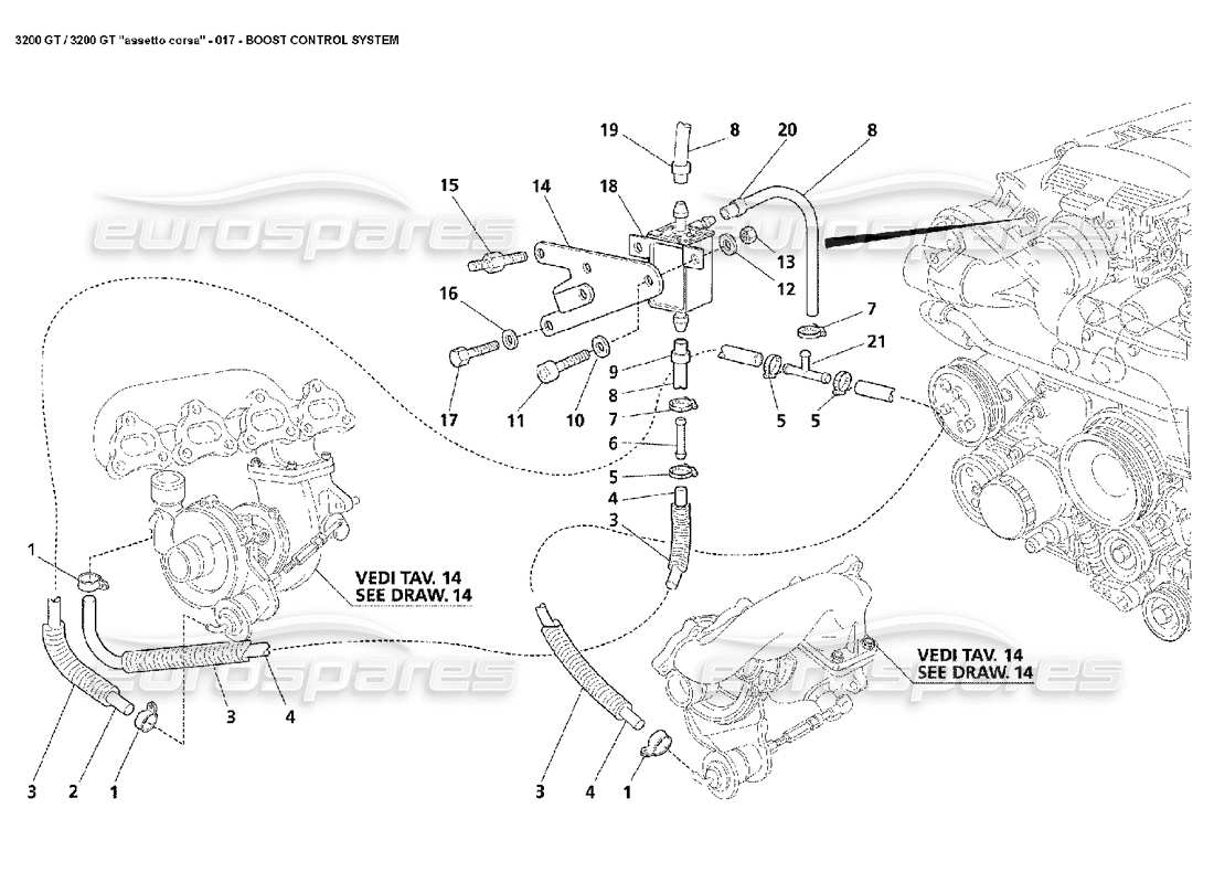 Maserati 3200 GT/GTA/Assetto Corsa Boost-Kontrollsystem Teildiagramm