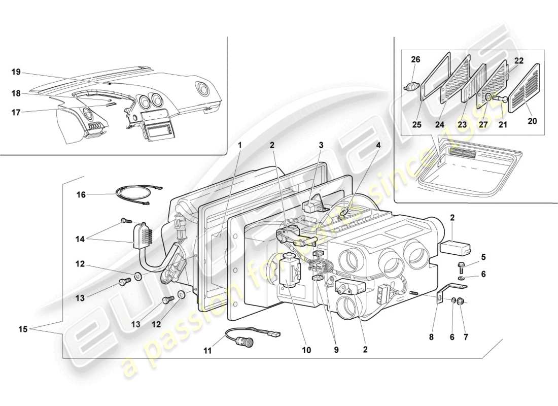 Lamborghini Reventon Klimaanlage Teilediagramm