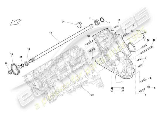 a part diagram from the Lamborghini LP550-2 Spyder (2010) parts catalogue