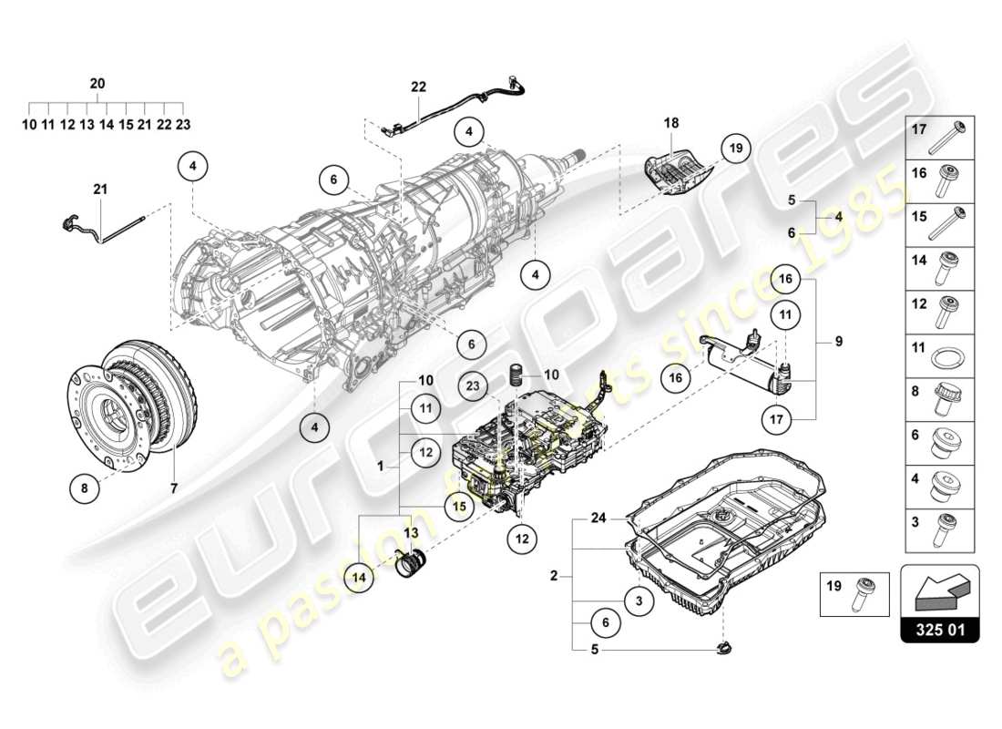 Lamborghini Urus (2021) MECHATRONIK MIT SOFTWARE Teildiagramm
