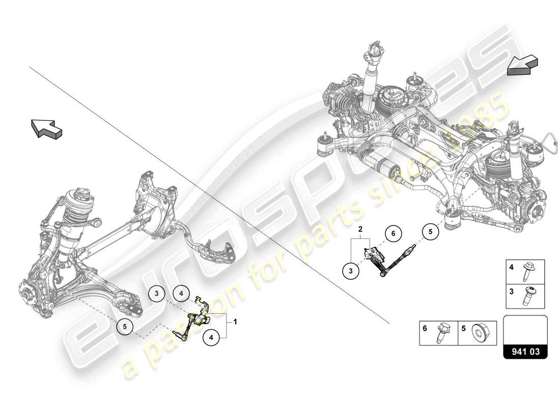 Lamborghini Urus (2019) SENSOR FÜR DIE REGELUNG DER SCHEINWERFERREICHWEITE Teildiagramm