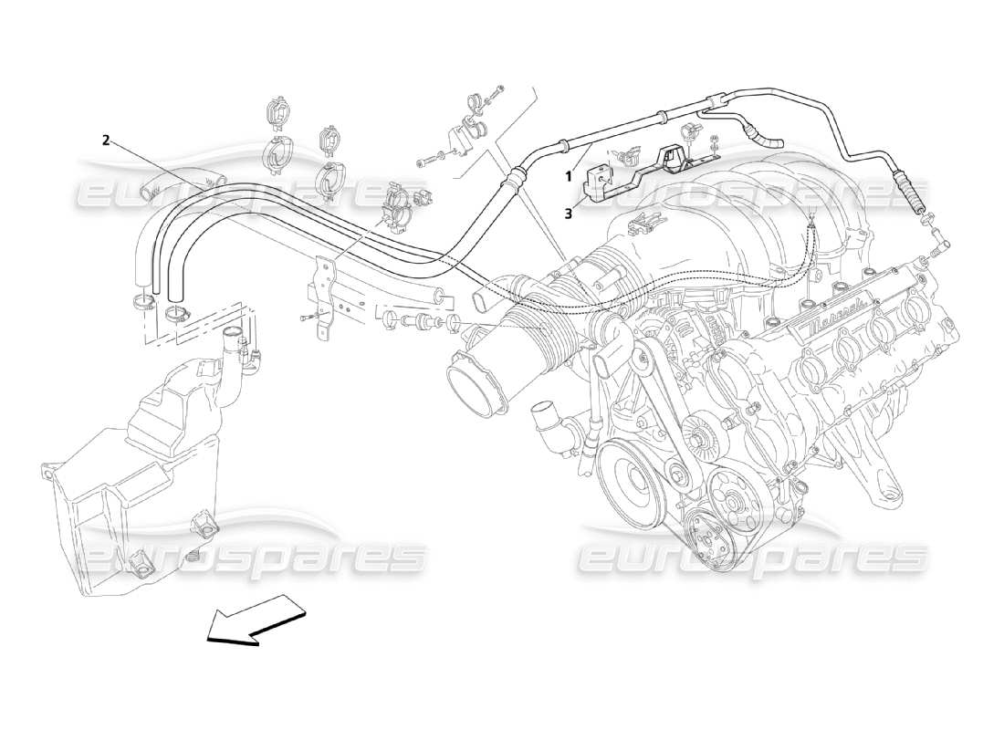 Maserati QTP. (2003) 4.2 Blow-by-System Teildiagramm