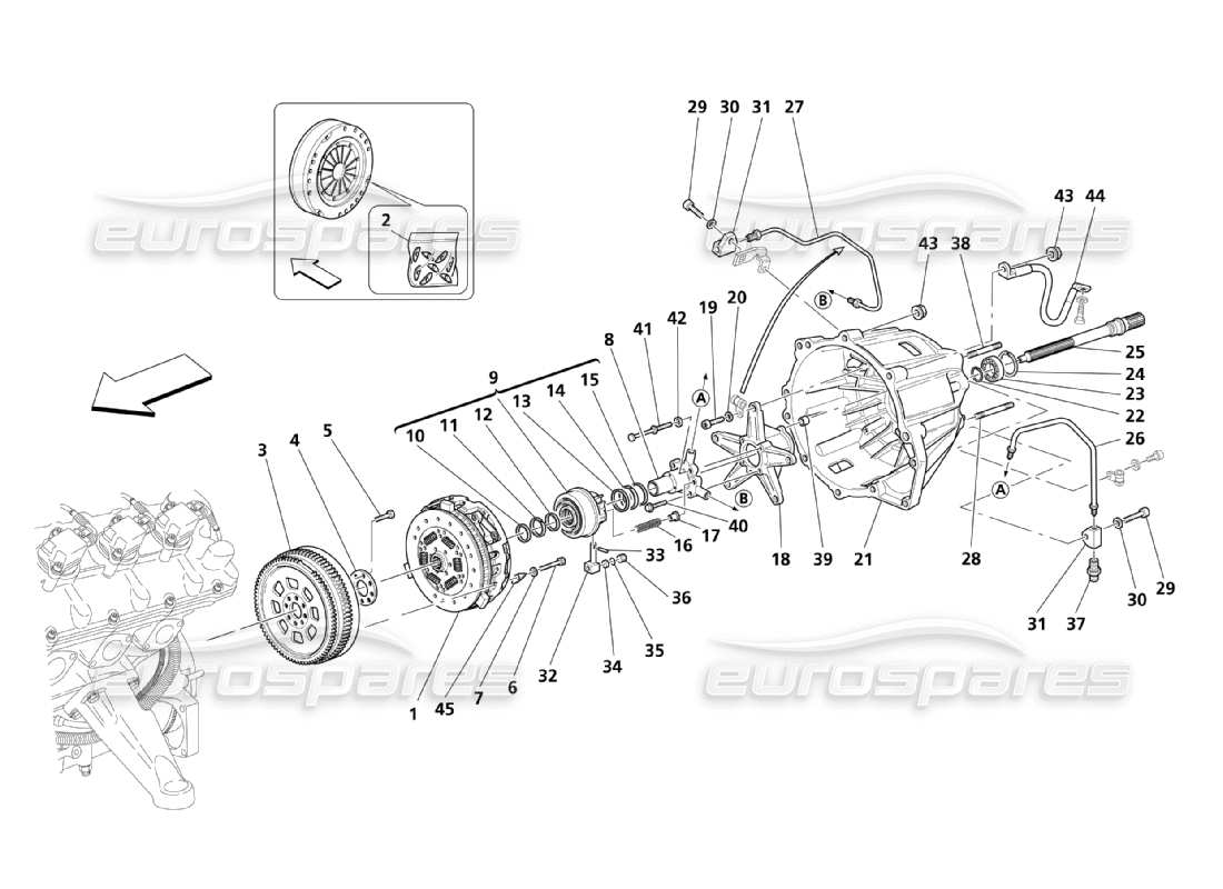 Maserati QTP. (2003) 4.2 Clutch Disc & Housing for F1 Gearbox Teildiagramm