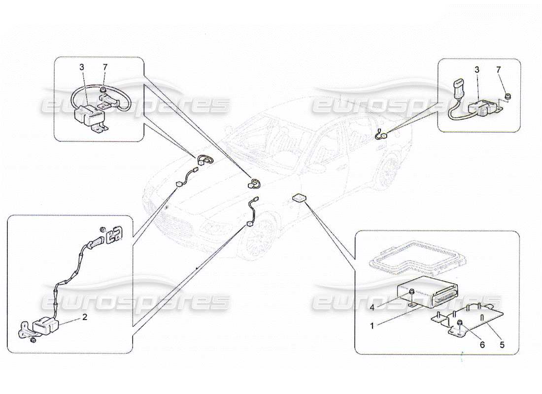 Maserati QTP. (2010) 4.2 Teilediagramm der elektronischen Steuerung (Aufhängung).
