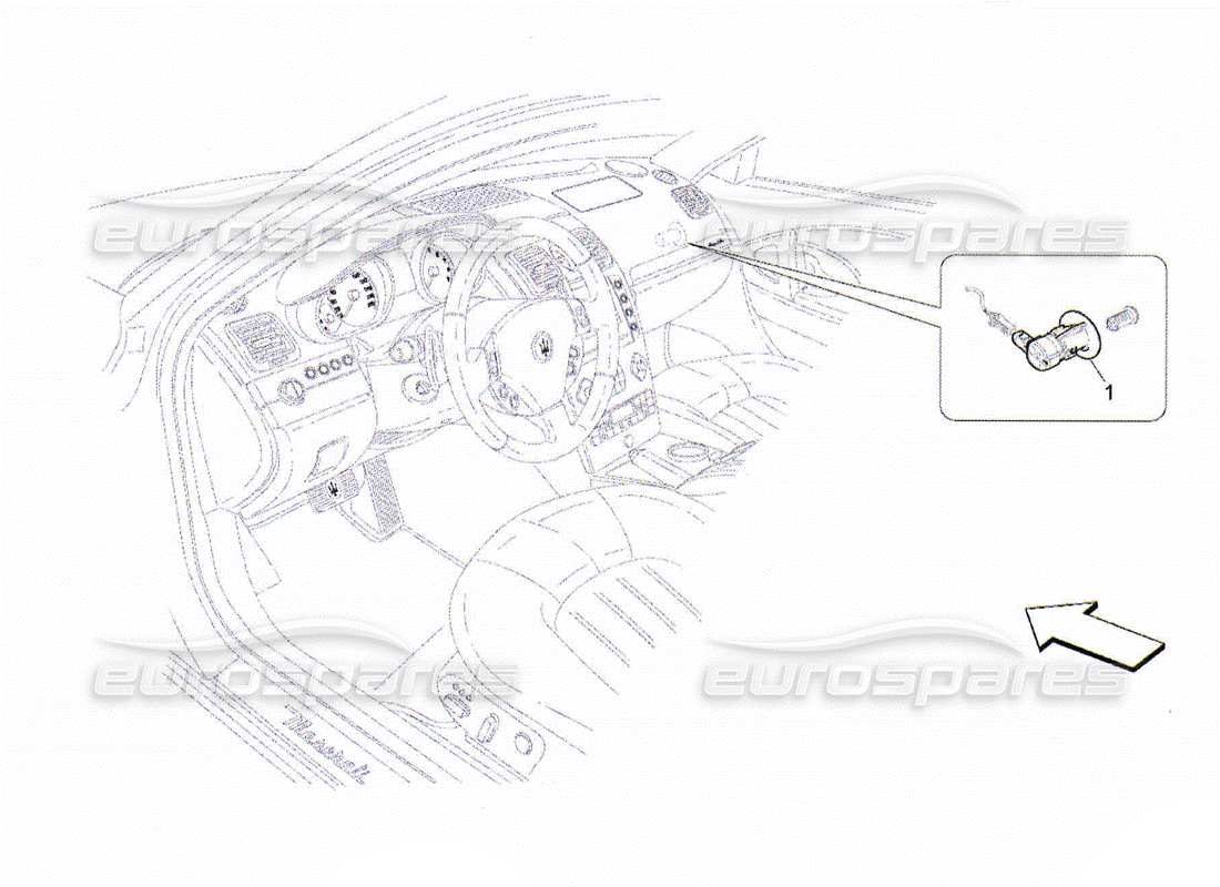 Maserati QTP. (2010) 4.2 Passenger'S Airbag-Deactivation Teildiagramm