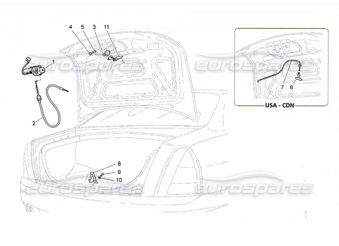 Maserati QTP. (2010) 4.2 Steuerung zum Öffnen der Heckklappe Teildiagramm