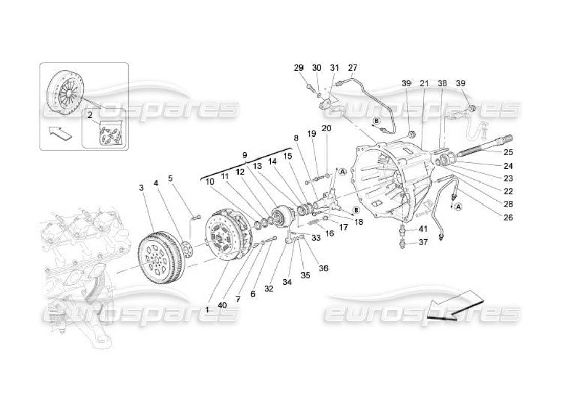 Maserati QTP. (2005) 4.2 Reibscheiben und Gehäuse für F1-Getriebe Teildiagramm