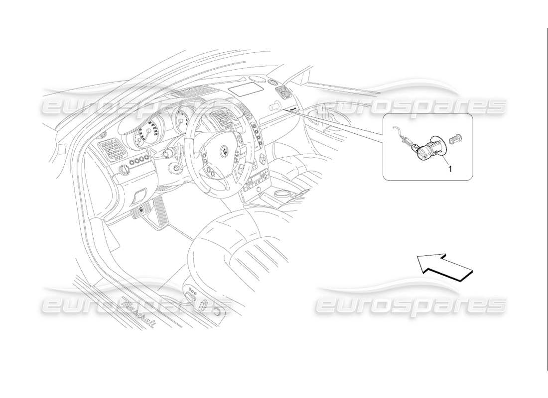 Maserati QTP. (2006) 4.2 F1 Passenger's Airbag-deactivation Teilediagramm