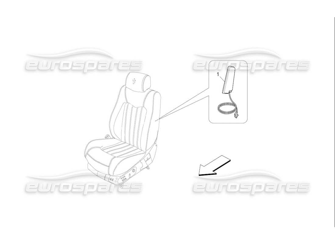 Maserati QTP. (2008) 4.2 auto VORDERES SEITENTASCHENSYSTEM Teildiagramm