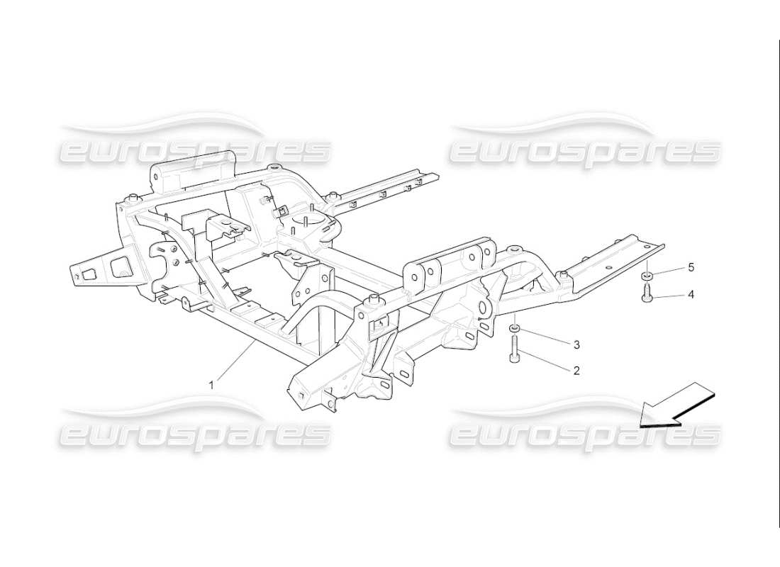 Maserati QTP. (2009) 4.2 auto VORDERES UNTERGESTELL Teildiagramm