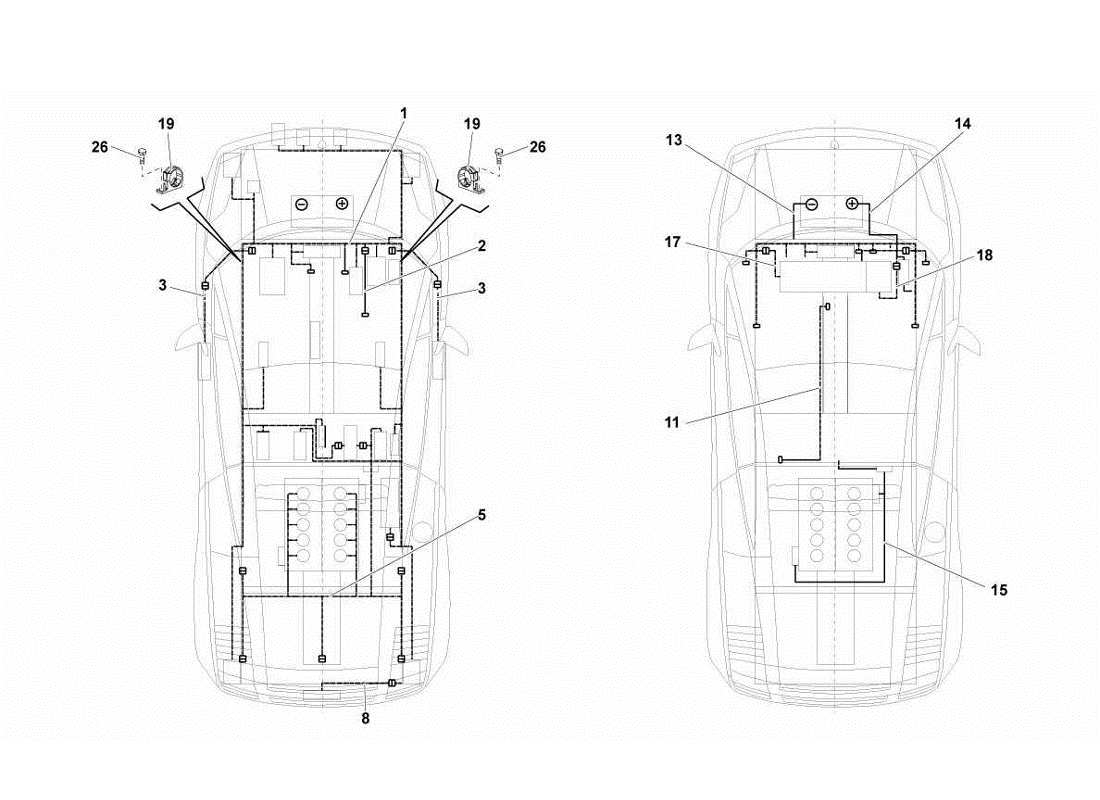 Lamborghini Gallardo LP560-4s update Elektrisches System Teilediagramm