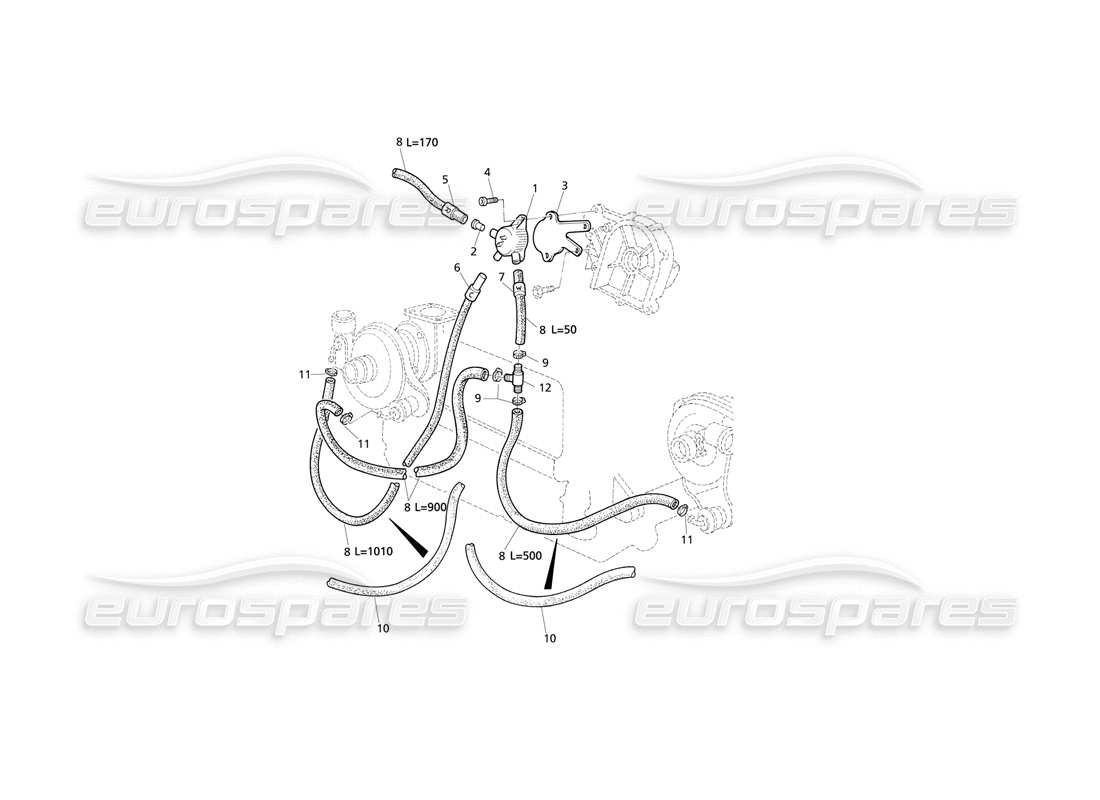 Maserati QTP V8 Evoluzione Boost-Kontrollsystem Teilediagramm
