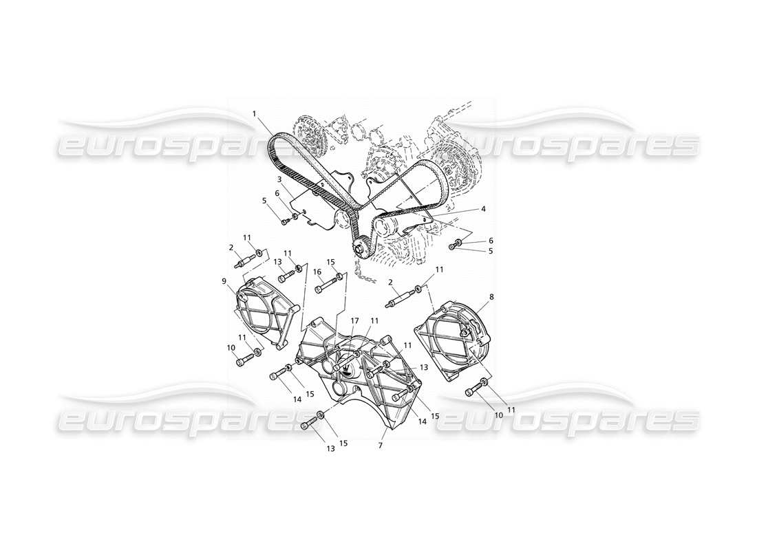 Maserati QTP V6 Evoluzione Timing-Befehl und Deckungen Teildiagramm