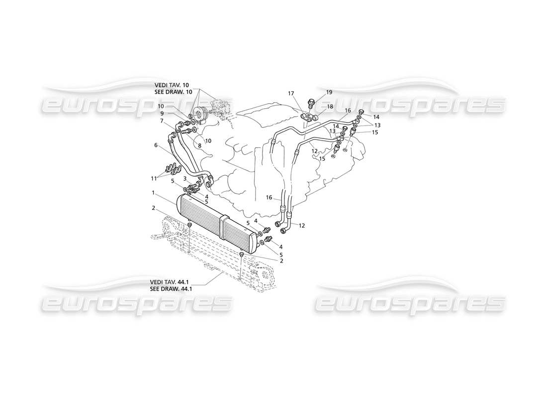 Maserati QTP V6 Evoluzione Motorölkühlung – AT-Teilediagramm