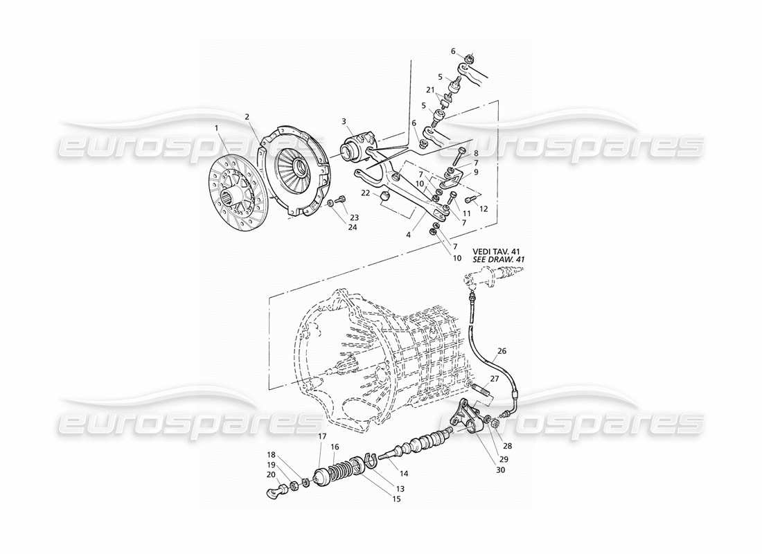 Maserati QTP V6 Evoluzione Kupplung Teildiagramm