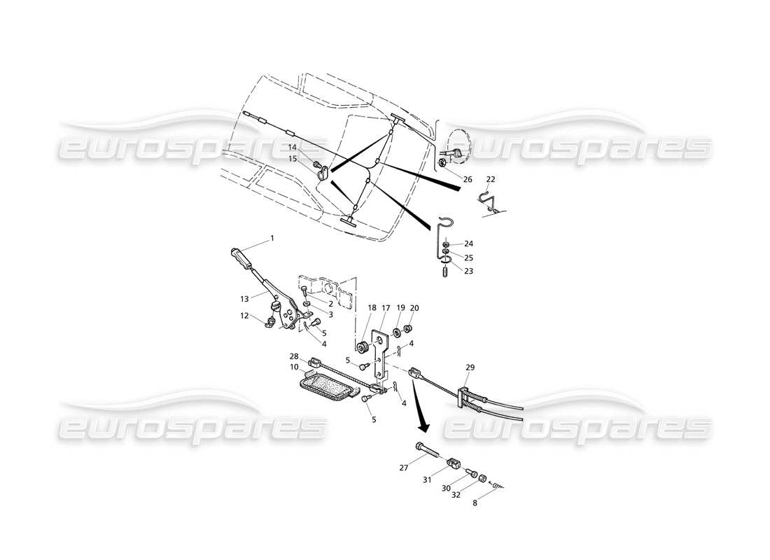 Maserati QTP V6 Evoluzione Handbremssteuerung 2 Teildiagramm
