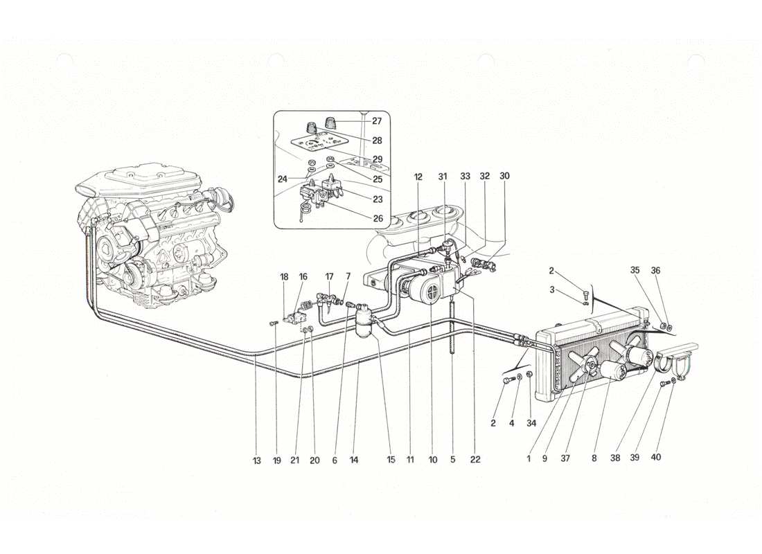 Ferrari 208 GTB GTS Klimaanlage Teildiagramm