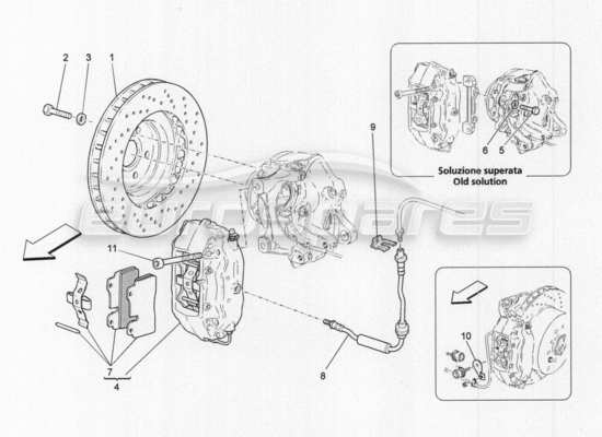 a part diagram from the Maserati GranTurismo Special Edition parts catalogue