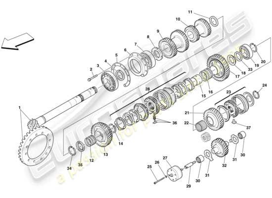 a part diagram from the Ferrari F430 Spider (USA) parts catalogue