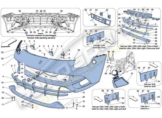 a part diagram from the Ferrari F12 Berlinetta (Europe) parts catalogue