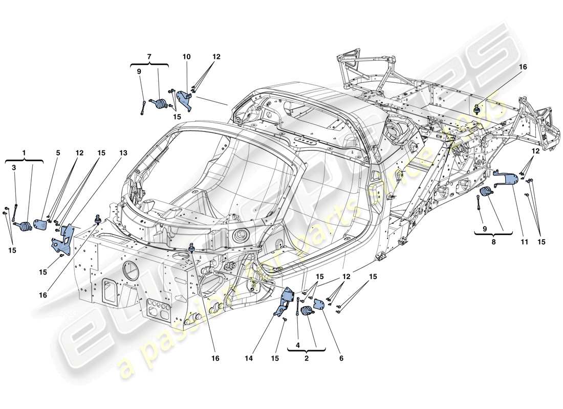 Ferrari LaFerrari Aperta (USA) ELEKTRONISCHES MANAGEMENT (AUFHÄNGUNG) Teildiagramm