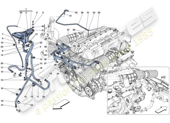 a part diagram from the Ferrari GTC4 Lusso (Europe) parts catalogue