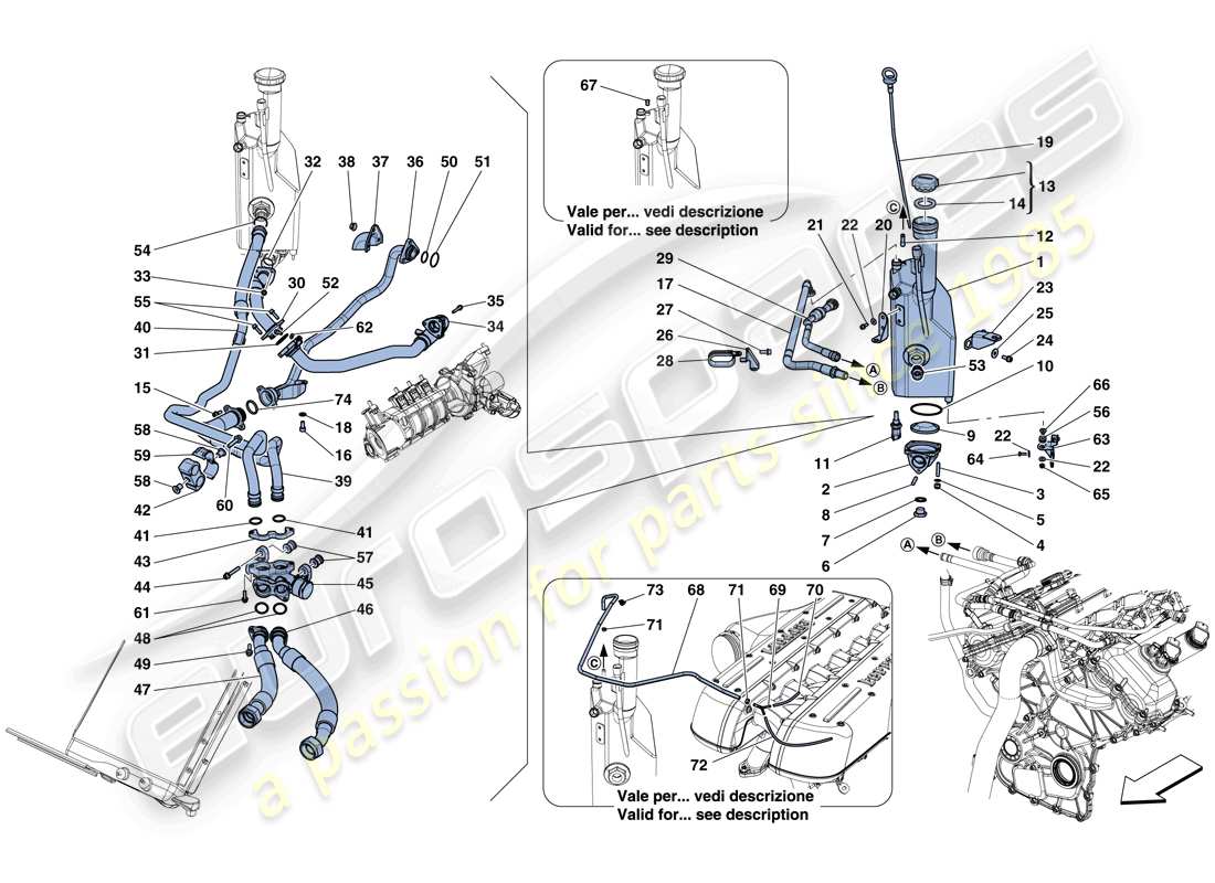 Ferrari GTC4 Lusso (RHD) SCHMIERSYSTEM: TANK Teilediagramm