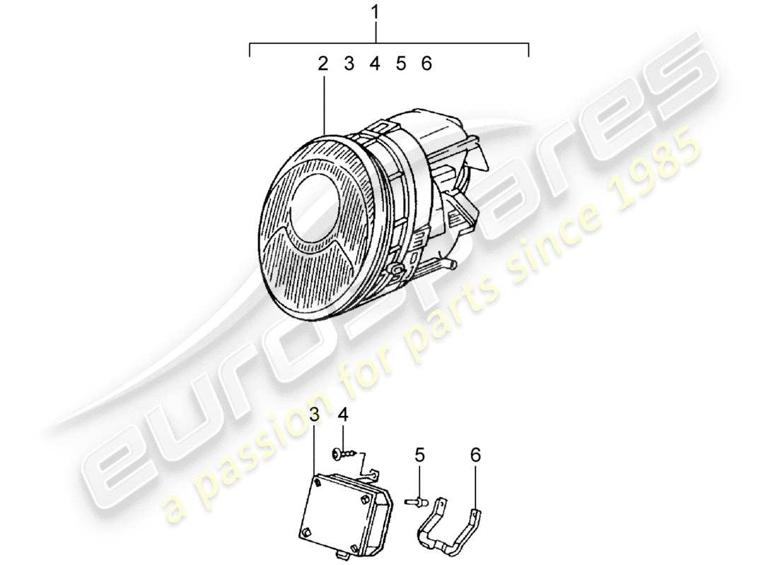 Porsche Classic accessories (1963) SCHEINWERFER - LITRONIC - TECHNISCHE INFORMATIONEN - 911(993) - 9415 - ACHTUNG Teildiagramm