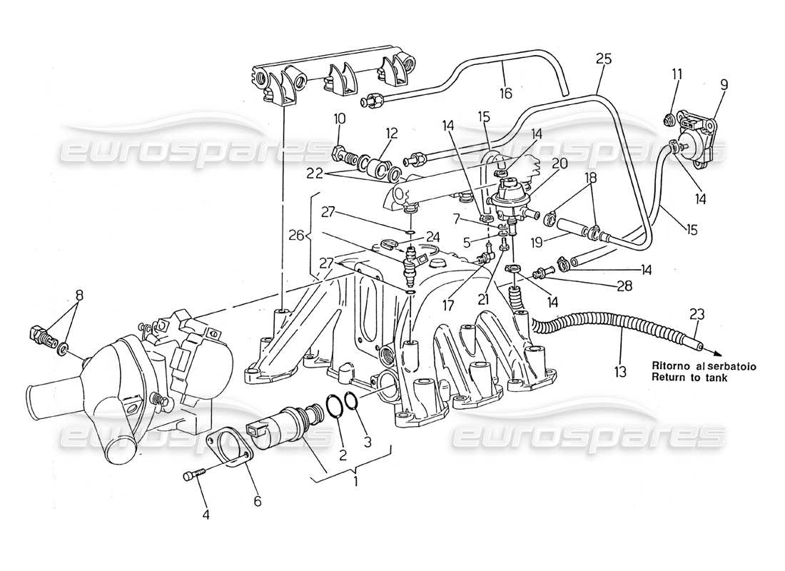 Maserati 2.24v Zündsystem - Zubehör Teilediagramm