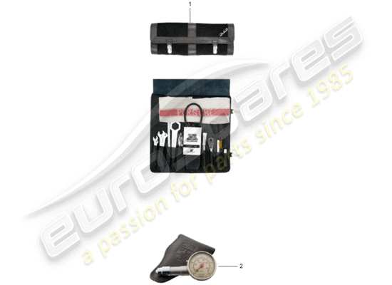 a part diagram from the Porsche Classic accessories (2012) parts catalogue