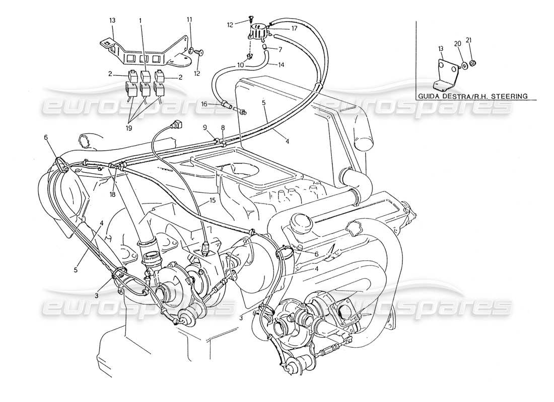 Maserati Karif 2.8 Boost-Kontrollsystem Teildiagramm