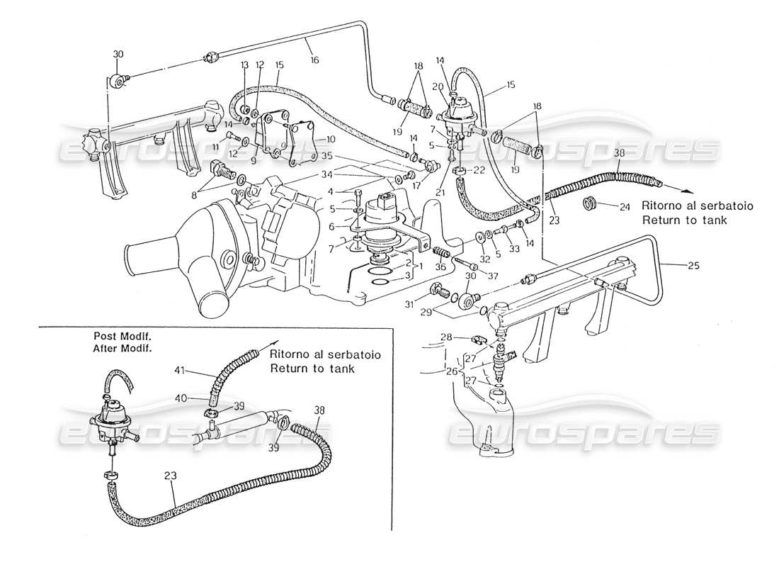 Maserati Karif 2.8 Einspritzsystem - Zubehör Teildiagramm