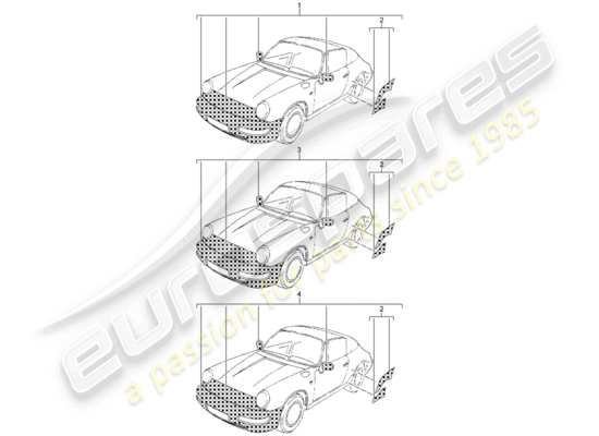 a part diagram from the Porsche Classic accessories (2015) parts catalogue