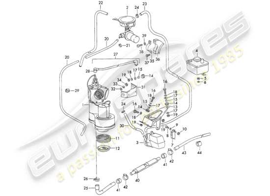 a part diagram from the Porsche 911 (1973) parts catalogue