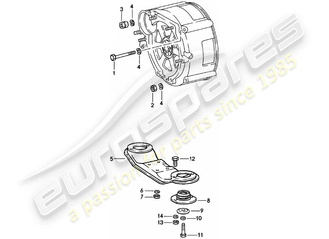 Porsche 911 (1978) Getriebeaufhängung – spm Teildiagramm