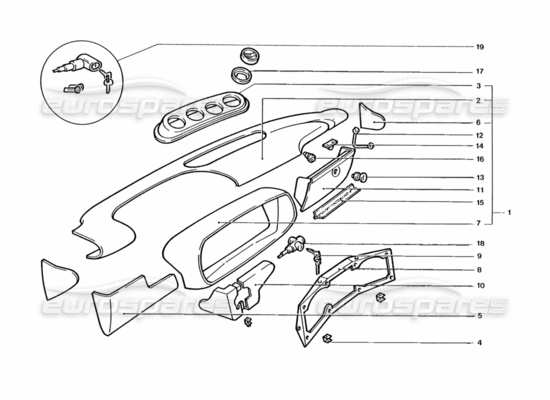a part diagram from the Ferrari 400 GT / 400i (Coachwork) parts catalogue