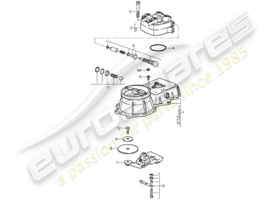 a part diagram from the Porsche 924 (1983) parts catalogue