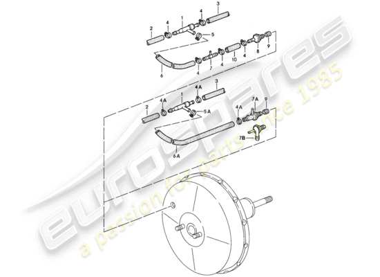 a part diagram from the Porsche 928 (1984) parts catalogue