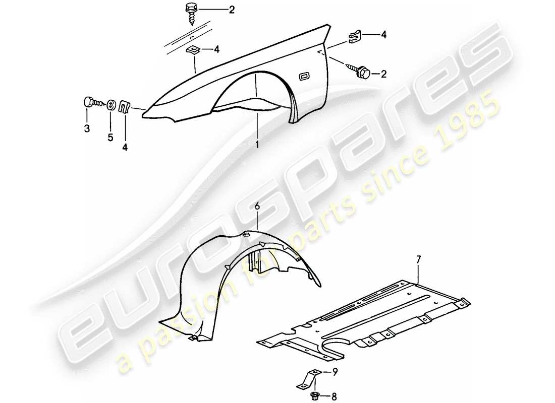 Porsche 944 (1988) FENDER Teildiagramm