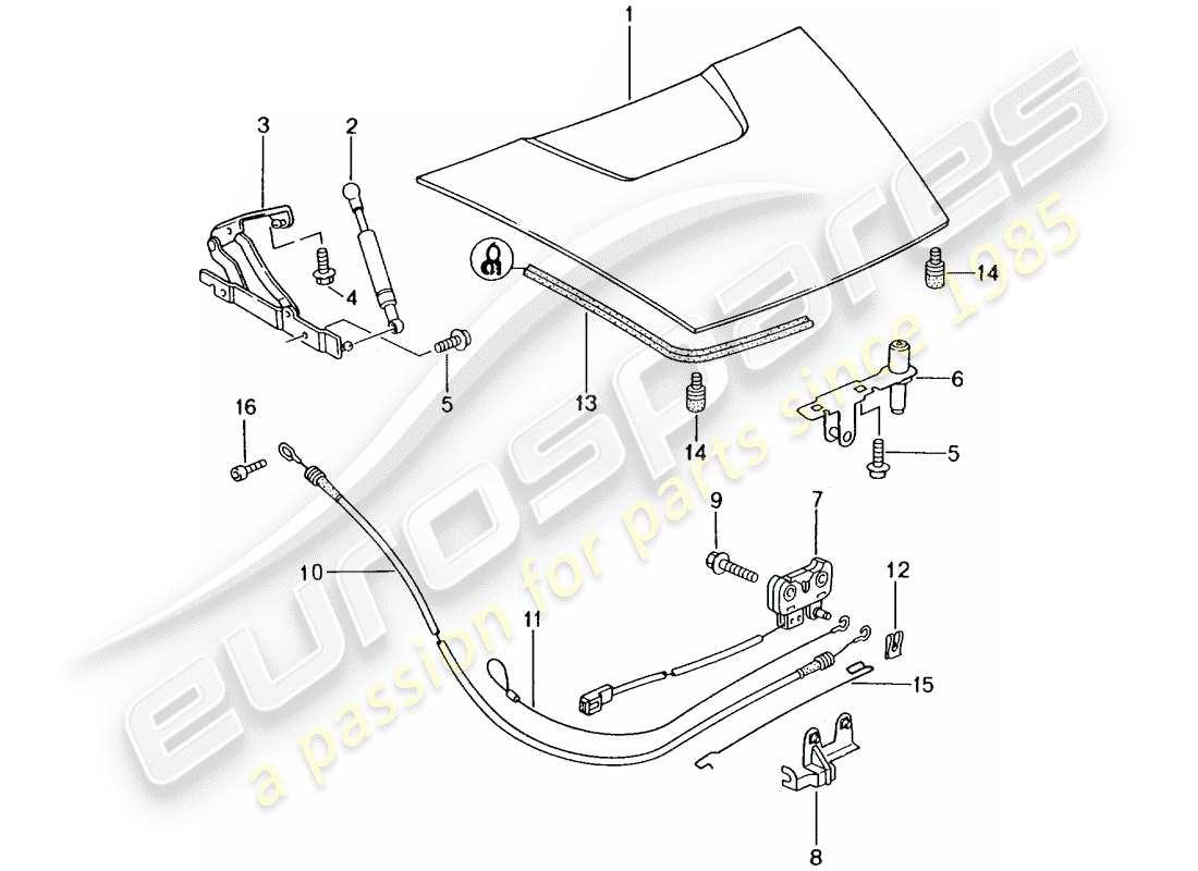 Porsche Boxster 986 (1997) ABDECKUNG Teildiagramm