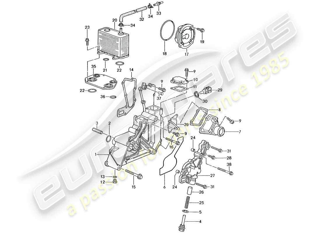 Porsche Boxster 986 (1998) Ölpumpe Teildiagramm