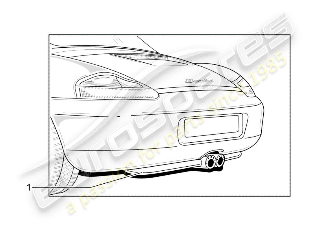 Porsche Boxster 986 (1998) AUSPUFFANLAGE - SPORTVERSION - D - MJ 1997>> - MJ 2005 Teildiagramm