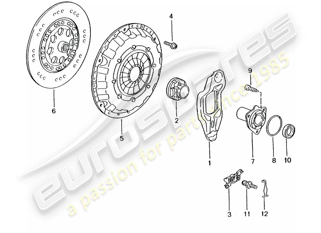 Porsche Boxster 986 (1998) Kupplung Teildiagramm