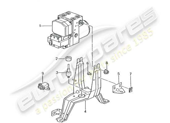 a part diagram from the Porsche Boxster 986 (2001) parts catalogue