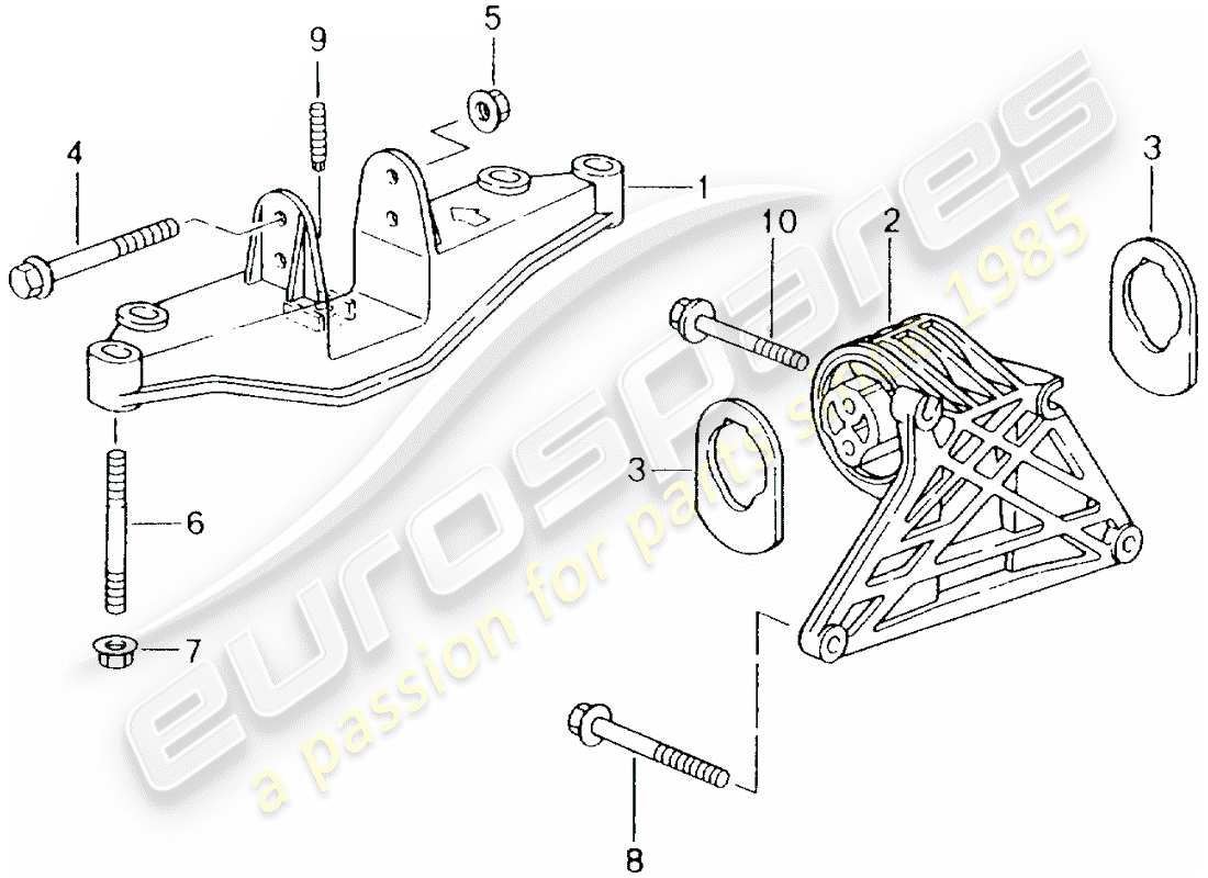 Porsche Boxster 986 (2003) Motorhebezeug Teildiagramm