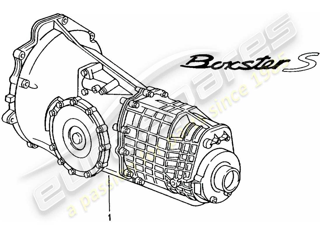 Porsche Boxster 986 (2003) 6 GANGSCHALTGETRIEBE - - D - MJ 2000>> Teildiagramm